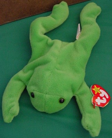 Ty Beanie Baby Legs the Green Frog Tag Stuffed Plush