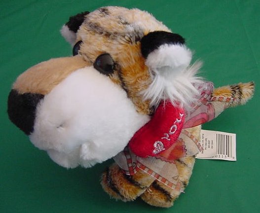 Wal-mart I Love You Heart Tiger Beanie Stuffed Plush 5"