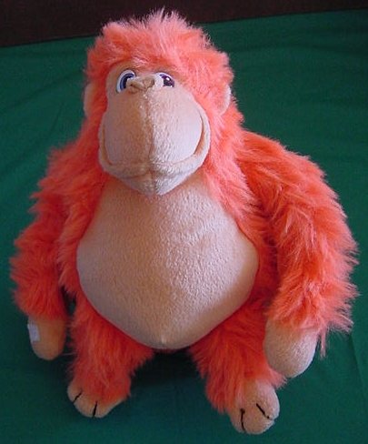 Toy Works Velcro Hands Orange Gorilla Stuffed Plush 8"