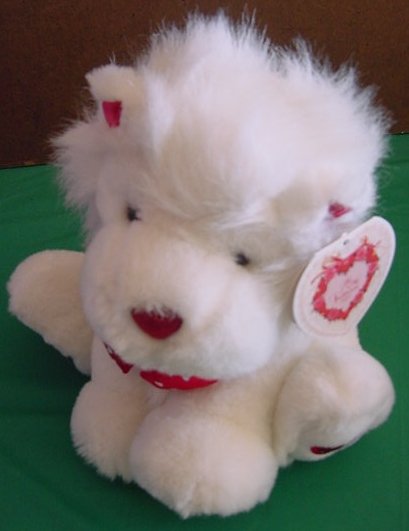 Wal-mart Be My Valentine White Lion Stuffed Plush 8" Tag