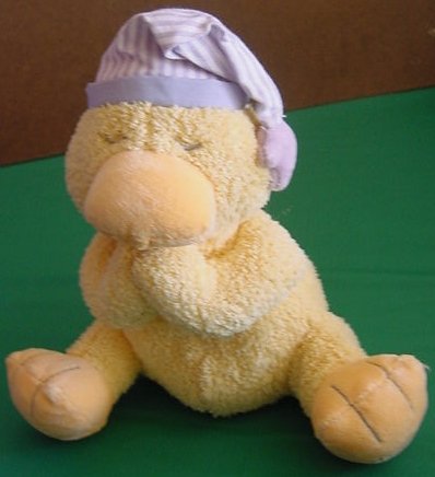 Kids II Praying Bedtime Hat Dolly Duck Stuffed Plush 7"