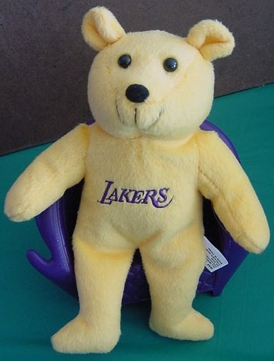 Los Angeles Lakers I Love Chick Bear Beanie Plush 5.5"