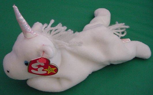 Ty Beanie Baby Mystic White Unicorn Stuffed Plush Tag