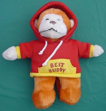 DanDee Best Buddy Hoody Orange Monkey Stuffed Plush 9"