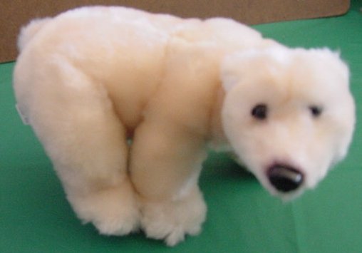 Sea World Soft Light Beige Polar Bear Stuffed Plush 10"