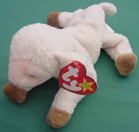 Ty Beanie Baby Ewey Lamb Sheep Ewe Tag Stuffed Plush