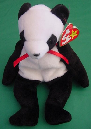 Ty Beanie Baby Fortune Panda Bear Tag 5" Stuffed Plush