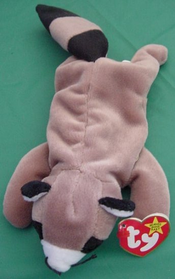 Ty Beanie Baby Ringo Raccoon Tag Stuffed Plush 1995
