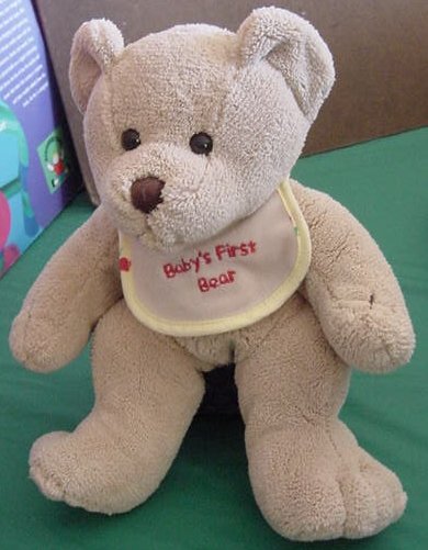Baby's First Bear Light Brown Squishy Stuffed Plush 8"