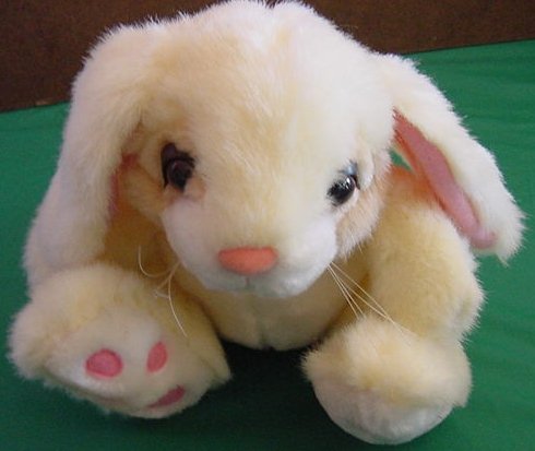Fiesta Big Foot Bunny Rabbit Yellow Stuffed Plush 7.5"