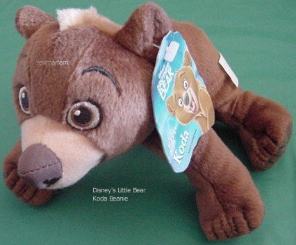 Disney Brother Bear Brown Koda Beanie Plush 6" Tag