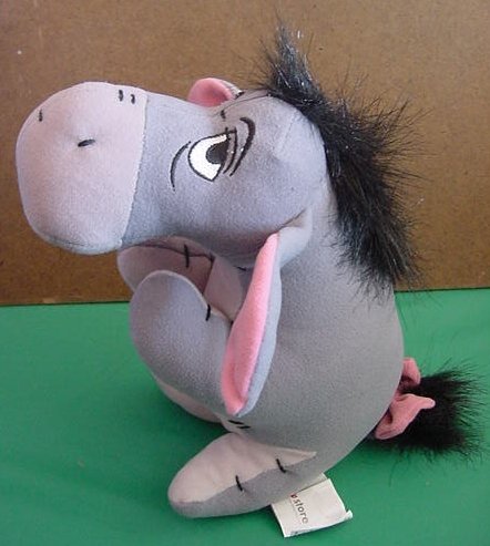 Disney Store Eeyore Bendable Posable Stuffed Plush 8"