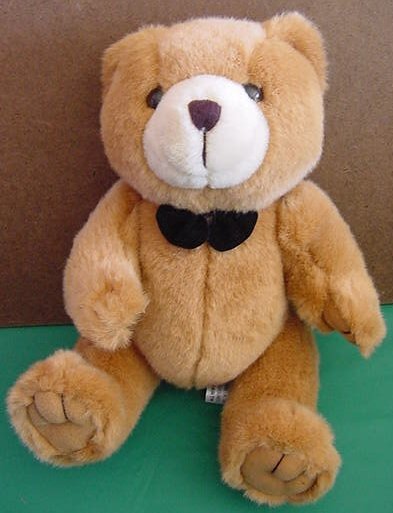 Steven Smith Black Bow Tie Brown Bear Stuffed Plush 9"