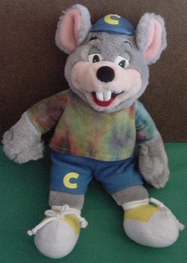 Chuck E Cheese Tie Dye Shirt Stuffed Plush 12" 2002