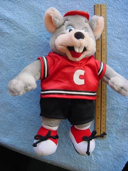 Chuck E Cheese Soccer Player Stuffed Plush 11"