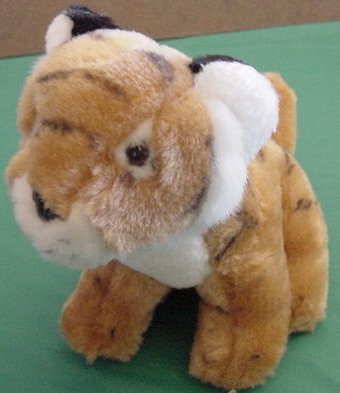 Unichem Sitting Tiger Safari Animal Stuffed Plush 6.5"