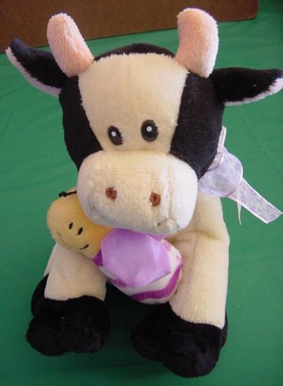 Wal-mart Cute Cow & Bumblebee Bee Stuffed Plush 7"