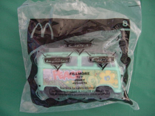 McDonalds Cars Disney Fillmore Van #8 Meal Toy in Bag