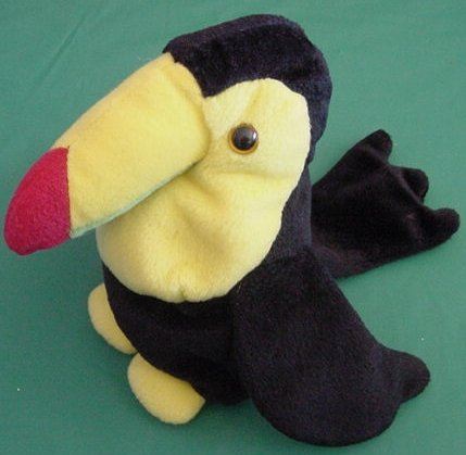 Mistic Brands Tommy Toucan Bird Beanie Stuffed Plush 6"