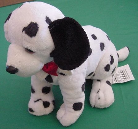 Wal-mart Dalmation Dog Spotted Sitting Stuffed Plush 7"