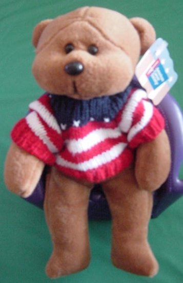 Plushland Justice Cancer Society Plush Beanie Bear Tag