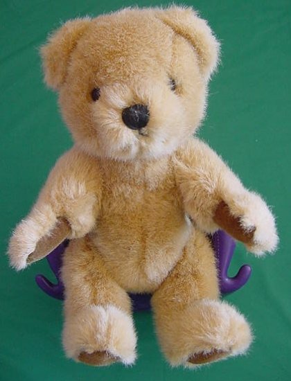 Jointed Sitting Light Brown Bear Stuffed Plush 10"