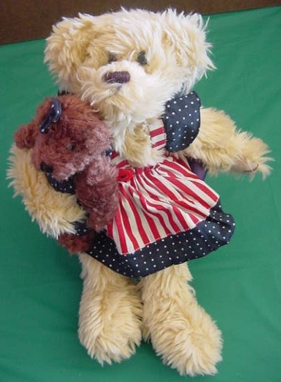 Oriental Trading Patriotic Dress Bear Stuffed Plush 12"