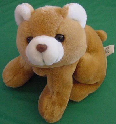 Fiesta Light Brown Bear Cub Sitting Stuffed Plush 7"