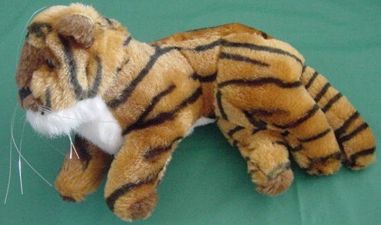 Toy Works Bengal Tiger Basking Stuffed Plush 8"