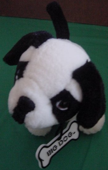 Big Dog Stores Black & White Dog Stuffed Plush Barks