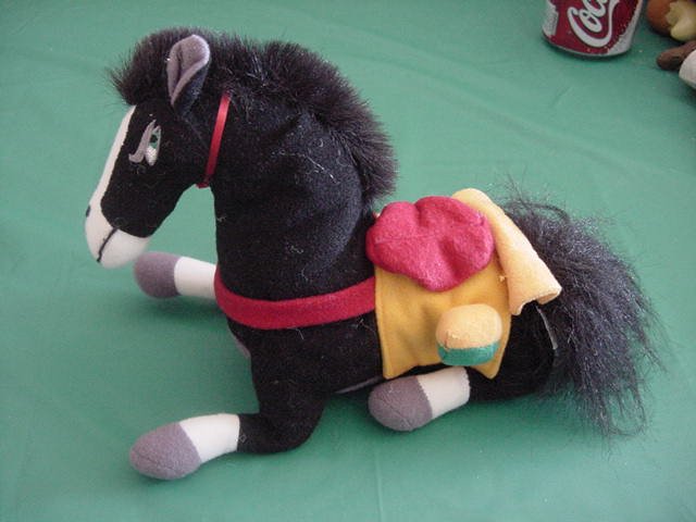 Mulan Disney Khan Black Horse Beanie Plush 6"
