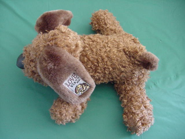 Post Office Brown Dog Love Stamp Stuffed Plush 8"