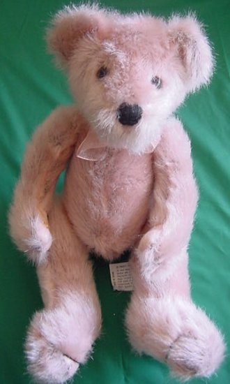 Fiesta 'Antique' Sitting Bear Pink? Stuffed Plush 7"