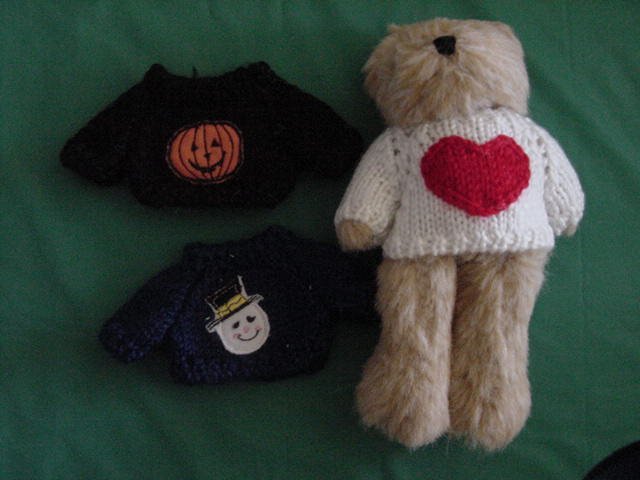 Global Innovations Bear with Sweaters Stuffed Plush 8"