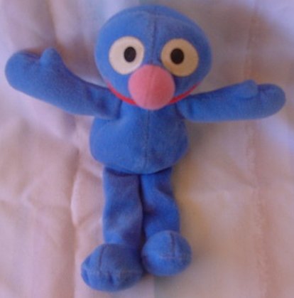 Sesame Street Grover Beanie Stuffed Plush 8" Tyco 1997