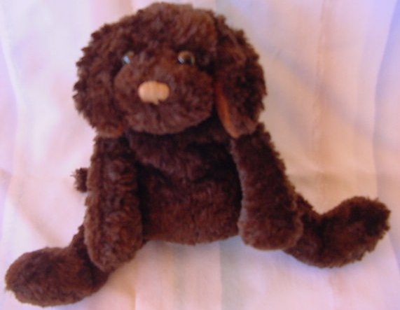 Ganz L'il Charlie Dog Chocolate Brown Beanie Stuffed Plush 6"