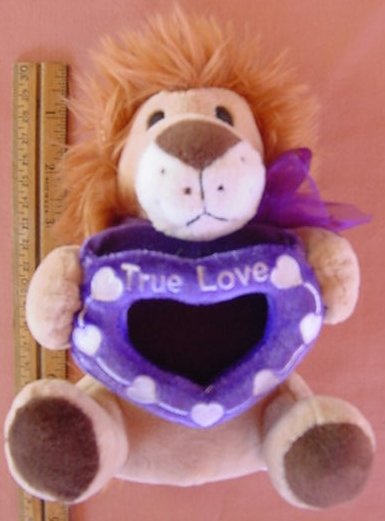 Wal-mart Lion True Love Heart Frame Stuffed Plush 6.5"