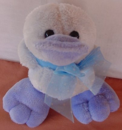 Wal-mart Little Blue Duck Stuffed Plush 5.5" Big Feet