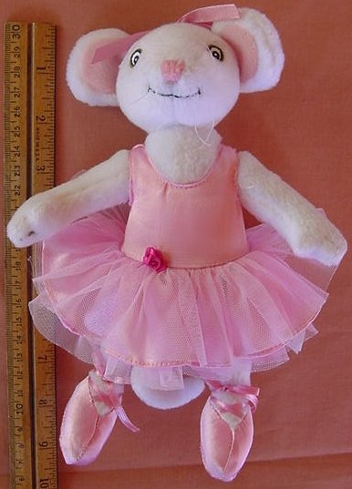 Angelina Ballerina Mouse Bendy Poseable Stuffed Plush 8.5"