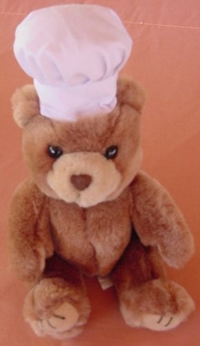 Brown Bear in Chef Hat Togue Art's Toy Stuffed Plush 8"