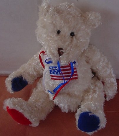 Collecticritters USA Patriotic Flag Bear Stuffed Plush 6.5"