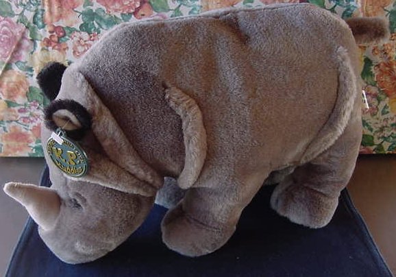 King Plush Kuddles Gray Rhino Stuffed Plush 12" Soft
