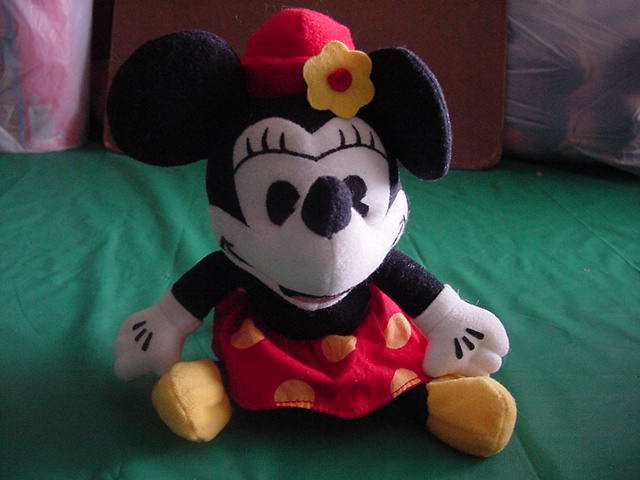 Minnie Mouse Pie Eyed Beanie Stuffed Plush 6" Disney