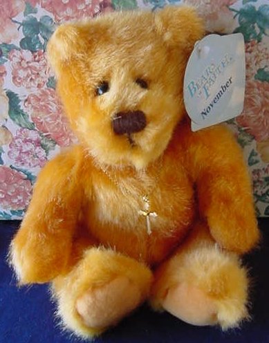 Bears of Faith November Bear Applause Stuffed Plush 7" Tag