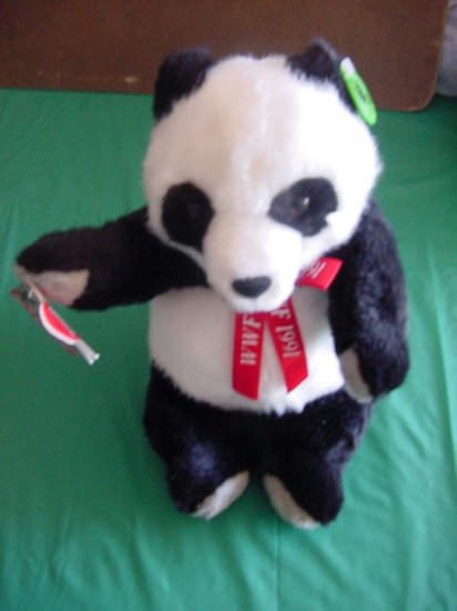 Applause WWF Giant Panda 11" Stuffed Plush 1991 Cute Tag