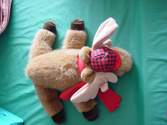Dakin Winter Moose in Hat Scarf Stuffed Plush 10" 1992
