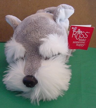 Russ Berrie Arley Big Eyes Dog Stuffed Plush 10" Tag