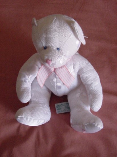 Russ Berrie Baby White Bear Precious Stuffed Plush 8"
