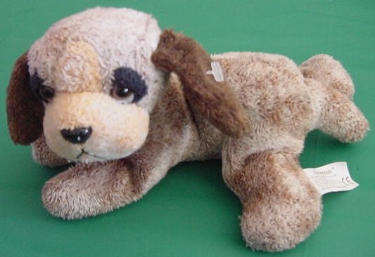 Russ Berrie Emerson Brown Puppy Dog Beanie Plush 7"
