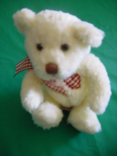 Russ Berrie True Heart Bear Cream Stuffed Plush 6"